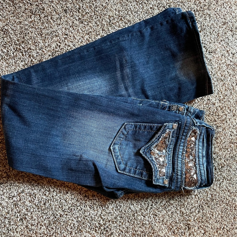 Bootcut sparkly miss me jeans size 24